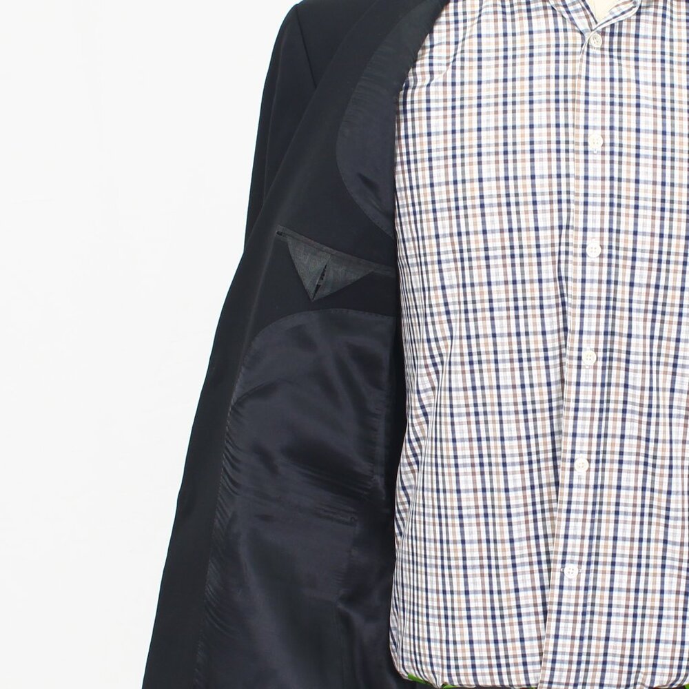 Ralph Lauren 42L Black Blazer Sport Coat Jacket 2-Button Solid Y318 - Picture 9 of 11